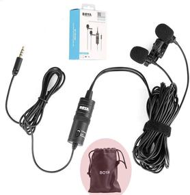 img 4 attached to Enhance Your Audio Quality with BOYA BY-M1DM 🎥 Dual Lavalier Microphone for Smartphones, DSLR Cameras, and Camcorders