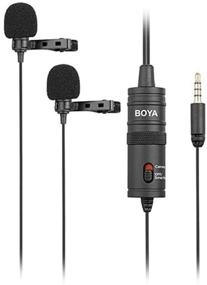 img 3 attached to Enhance Your Audio Quality with BOYA BY-M1DM 🎥 Dual Lavalier Microphone for Smartphones, DSLR Cameras, and Camcorders