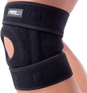 🏋️ adjustable neoprene open knee brace for arthritis, meniscus tear & support – patella brace with stabilizers for athletes, women & men – ideal for running, acl, mcl, tendonitis, lcl (black) логотип