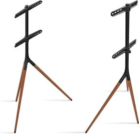 img 2 attached to 📺 ONKRON TS1220 Black Studio TV Display Stand: Tripod Easel TV Stand for 32” – 65 Inch LED LCD OLED Screens up to 77 LBS, Adjustable TV Mount with Swivel