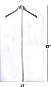 img 3 attached to 👗 Transparent Vinyl Garment Bags - Safeguard Attire during Travel and Keep Dust-Free in Closet | Perfect for Coats, Suits, Dresses, or Gowns - Set of 2 (24 X 42 Inches)