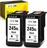 🖨️ atopink remanufactured ink cartridge: canon pg-245xl pg-245 245xl pg-243 245 xl (2 black) - compatible with pixma tr4520 tr4522 mx490 mx492 mg2922 mg3022 mg3320 mg2525 tr4527 ts302 printer logo