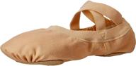 🩰 women's pro elastic ballet flats - light sand, size 4.5 by bloch logo
