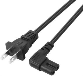 img 4 attached to 🔌 Универсальный двухпроводный силовой кабель VSEER длиной 3 фута - от NEMA 1-15P до IEC320 C7 разъема "Фигура 8" (в форме карабина) - кабель питания переменного тока высокого качества - чёрный (3 фута)