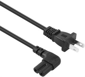 img 3 attached to 🔌 Универсальный двухпроводный силовой кабель VSEER длиной 3 фута - от NEMA 1-15P до IEC320 C7 разъема "Фигура 8" (в форме карабина) - кабель питания переменного тока высокого качества - чёрный (3 фута)