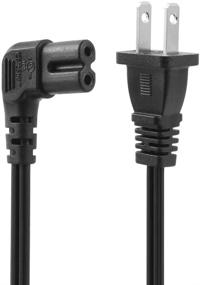 img 1 attached to 🔌 Универсальный двухпроводный силовой кабель VSEER длиной 3 фута - от NEMA 1-15P до IEC320 C7 разъема "Фигура 8" (в форме карабина) - кабель питания переменного тока высокого качества - чёрный (3 фута)