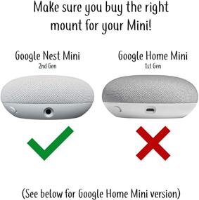 img 1 attached to 🔌 The Mini Genie: Space-Saving Wall Mount Hanger Stand for Google Nest Mini (2nd Gen), White, 1-Pack