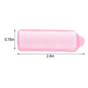 img 2 attached to 💕 Get Bouncy Curls with Pengxiaomei 12 Pcs Foam Sponge Hair Rollers - 2.4 Inch Pink Hair Curlers