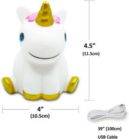 img 1 attached to Enhance Bedtime with a Rechargeable Unicorn Night Light for Kids - Timer, Colorful Tap Lights, and Portable Design - Perfect for Boys and Girls Bedroom!