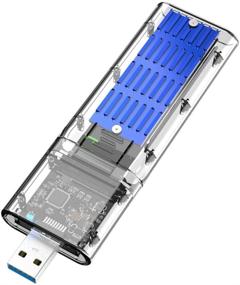 img 1 attached to 💾 AOJUE USB 3.0 Gen 1 to M.2 NGFF SSD Enclosure Adapter - External SATA Based Solid State Hard Drive Enclosure for B-Key 2280/2260/2242/2230 M.2 SSD (Blue) | Non-NVME Compatible