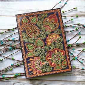 img 3 attached to 🍃 Leaf-themed 5D DIY Diamond Painting Notebook Diary Book - Special Shaped Rhinestone Mosaic, A5 Size, 50 Pages - Perfect Gift for Art and Drawing Enthusiasts