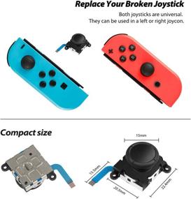 img 1 attached to 🎮 Enhance Your Joycon Controller with Switch Joystick Replacement Kit: 2 Analog Thumb Sticks, Repair Tools, and Thumbstick Caps!