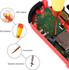 img 2 attached to 🎮 Enhance Your Joycon Controller with Switch Joystick Replacement Kit: 2 Analog Thumb Sticks, Repair Tools, and Thumbstick Caps!