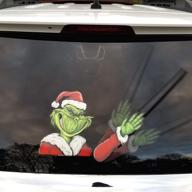 🎅 grim santa winter wipertag: spooky festive decal for rear vehicle wiper blade logo