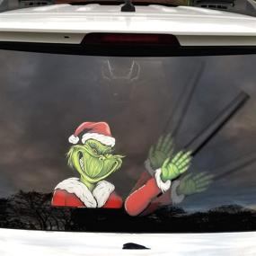 img 4 attached to 🎅 Grim Santa Winter WiperTag: Spooky Festive Decal for Rear Vehicle Wiper Blade