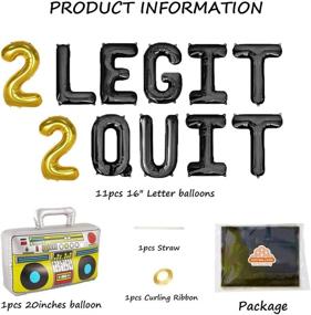 img 3 attached to 🎈 2 Legit 2 Quit Balloons, Retro Radio 2nd Second Birthday Hip Hop Theme Party Decorations, Two Legit to Quit 90s Party Supplies, Two Cool Birthday Baby Shower Decorations Banner, Boys Girls Toddler, Set of 14 Pieces by Geloar