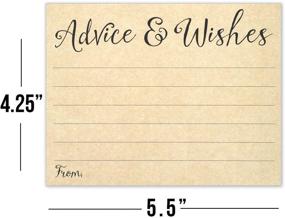 img 2 attached to 📋 Rustic Kraft Brown Guestbook Alternative Cards - Advice and Wishes - 4.25x5.5 Size - Pack of 50