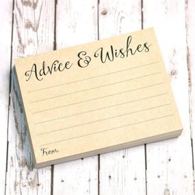 img 1 attached to 📋 Rustic Kraft Brown Guestbook Alternative Cards - Advice and Wishes - 4.25x5.5 Size - Pack of 50