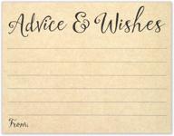 📋 rustic kraft brown guestbook alternative cards - advice and wishes - 4.25x5.5 size - pack of 50 logo