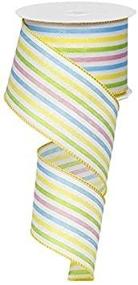 img 2 attached to Spring Easter Stripe Ribbon Yellow