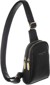 img 4 attached to INICAT Small Crossbody Leather Screen Black Women's Handbags & Wallets and Crossbody Bags