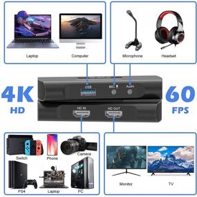 img 2 attached to 🔴 Высококачественная 4K 1080P 60fps карта захвата игр HDMI в USB3.0 для систем Windows, Mac и Linux