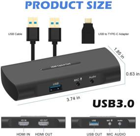 img 3 attached to 🔴 Высококачественная 4K 1080P 60fps карта захвата игр HDMI в USB3.0 для систем Windows, Mac и Linux