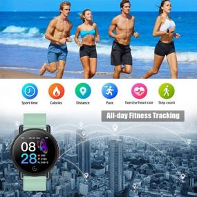 img 2 attached to ⌚ Smart Watch Fitness Tracker: Heart Rate Monitor, Activity Tracker, Pedometer, Sleep Monitor, Calorie Counter, IP68 Waterproof - Compatible with Android and iOS for Women and Men
