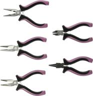 🔧 darice jewelry pliers set - 5-piece beading tools for jewelry making & crafts - bent nose, long nose, straight nose, wire cutter - comfort grip handles logo