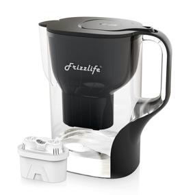 img 4 attached to 🚱 Frizzlife Water Filter Pitcher: Enhanced 10-Cup Purifier for Lasting Effectiveness, Filter Life Remind, Adjustable Filtration Speed, Reduces Chlorine, Heavy Metals & Fluoride, Eliminates Bad Taste & Odor, Dark Shade