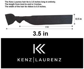 img 2 attached to Kenz Laurenz Hair Ties: No Crease Ribbon Elastics for Ouchless Blonde Ombre Ponytails – Set of 20 Hair Bands