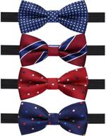 👶 ausky pre tied bow ties for toddlers - adjustable and stylish boys' accessories logo