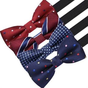 img 2 attached to 👶 AUSKY Pre Tied Bow Ties for Toddlers - Adjustable and Stylish Boys' Accessories