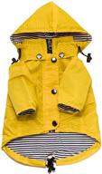 🐶 stylish premium yellow dog raincoat with reflective buttons and pockets - ellie dog wear logo