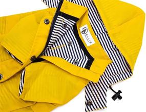 img 2 attached to 🐶 Stylish Premium Yellow Dog Raincoat with Reflective Buttons and Pockets - Ellie Dog Wear