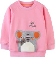 👧 cute cotton toddler girls fall sweatshirts: long sleeve adorable pullover shirt for kids - casual tops logo