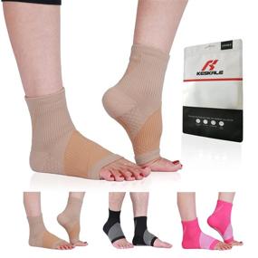 img 4 attached to Ankle Compression Sleeve (3 Pairs) For Women Men Occupational Health & Safety Products