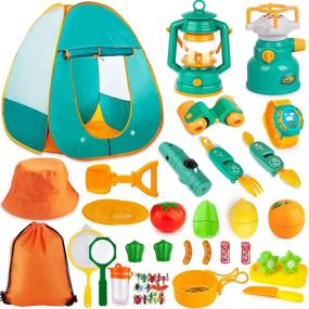 img 4 attached to AOKIWO Camping Outdoor Pretend Toddler