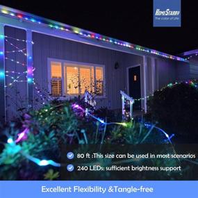 img 2 attached to 240 LEDs Color Changing Outdoor String Lights, 80 Ft Rope Lights with Remote Control, Waterproof Plug-in Fairy Lights for Wedding, Patio, Garden, Christmas Decor - 16 Color Options