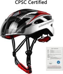 img 2 attached to 🚲 Bike Helmet, Shinmax SM-T69 - CPSC/CPC Certified Bicycle Helmet with Detachable Magnetic Goggles, LED Back Light, and Portable Backpack Cycling Helmet - Adjustable Mountain Bike Helmet for Adults - Men and Women