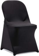 🪑 peomeise stretch spandex chair covers 6pcs - perfect for weddings, parties, dining, banquets, and events - black logo