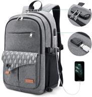 🎒 lekesky grey laptop backpack for women: anti-theft, usb charging port, lock | perfect for college, school, travel, hiking logo