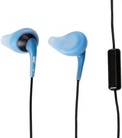 img 2 attached to JVC HAEN10-A-K Gumy Sport Earbuds (Blue) - Enhanced Sound and Comfort During Sports Activities (HAENR15AM)