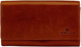 img 4 attached to Finelaer Leather Clutch Envelope Carryall