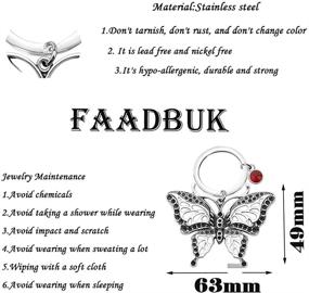 img 3 attached to 🦋 FAADBUK Butterfly Keychain: Personalized Birthstone Jewelry for a Meaningful and Memorable Gift