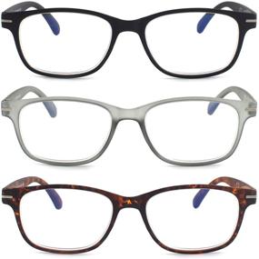 img 4 attached to Hinder Panda 3-Pack Blue Light Blocking Reading Glasses - Excellent Value with Spring Hinges - Premium Reading Eyewear for Men and Women - Style 1009