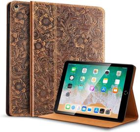 img 4 attached to 🐄 Gexmil Genuine Cowhide Case - Brown Pattern