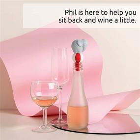 img 1 attached to 🍷 OTOTO Phil Wine Stopper: Keep Your Wine Fresh with Reusable BPA-Free Silicone Plug