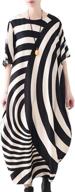 yesno jct women long loose maxi dress: striped sheer bat-wing sleeve stylish & comfortable logo