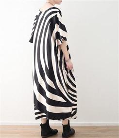 img 2 attached to YESNO JCT Women Long Loose Maxi Dress: Striped Sheer Bat-Wing Sleeve Stylish & Comfortable